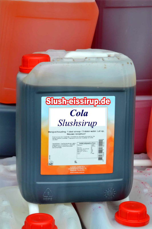 Slush Syrup COLA flavor - 5 ltr tank - Vorselaars - Slushsiroop.com - The ice-cold ice drink for everyone!