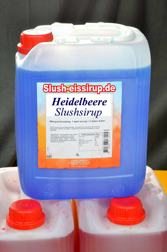Slush Syrup BLUEBERRY flavor - 5 liter tank - Vorselaars - Slushsiroop.com - An ice-cold treat for young and old.