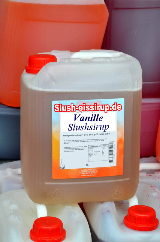 Slush syrup VANILLA flavor - 5 liter tank - Vorselaars - Slushsiroop.com
