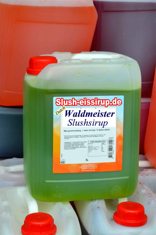Slush syrup Dutch Waldmeister flavor - 5-liter tank - Vorselaars - Slush-eissirup.de