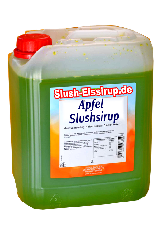 Slush Syrup APPLE - 5 liter tank - Vorselaars - Slushsiroop.com - The ice-cold treat for everyone.