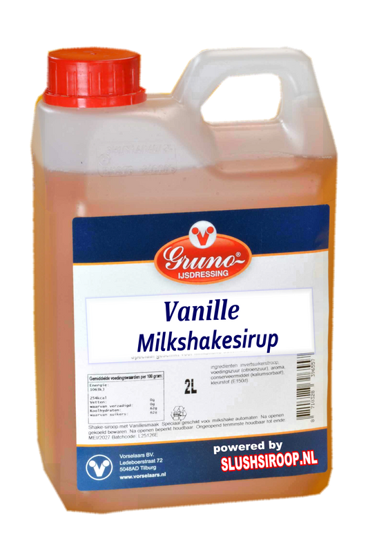 GRUNO - MilaNNE Milkshake syrup VANILLA flavor, tank a, 2 liters
