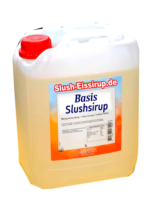 Slush syrup ORANGE flavor - 5-liter tank - Vorselaars - www.slushsiroop.nl