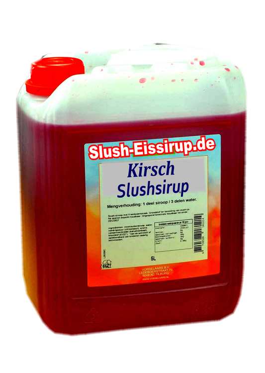 Slush syrup CHERRY flavor - 5-liter tank - Vorselaars - Slushsiroop.com