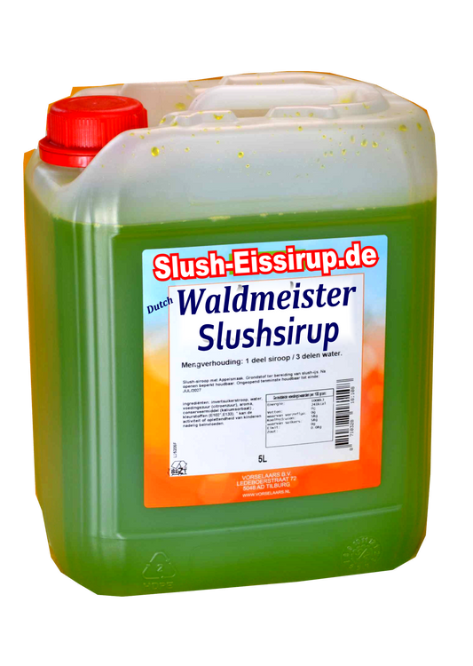 Slush syrup Dutch Waldmeister flavor - 5-liter tank - Vorselaars - Slush-eissirup.de
